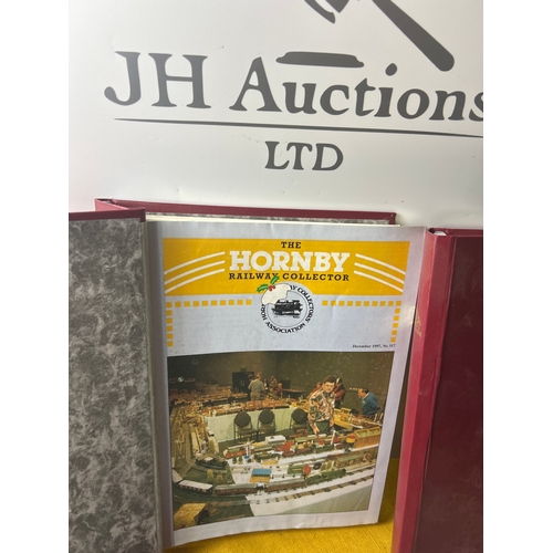 86 - 6x folders of Hornby railway collector magazines in folders
