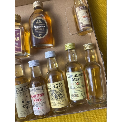 88 - Quantity of whiskey miniatures inc highland oak and bells