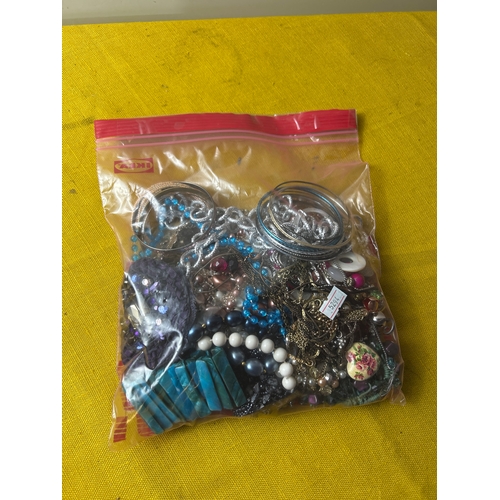89 - Large bag of mixed costume jewellery