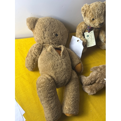 90 - Three collectible bears inc M&S connoisseur and Nookie bear with pull string cord for eyes