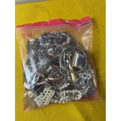 98 - Large bag of costume jewellery