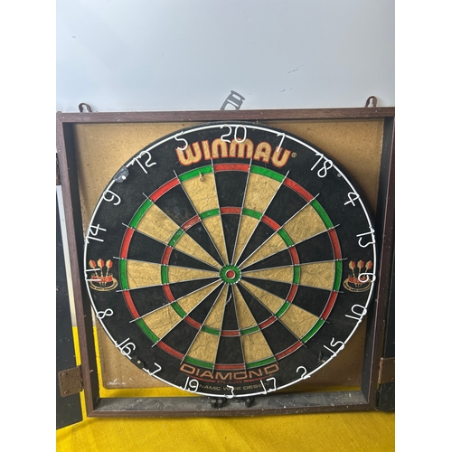 117 - Winmau diamond dartboard with scoring display board