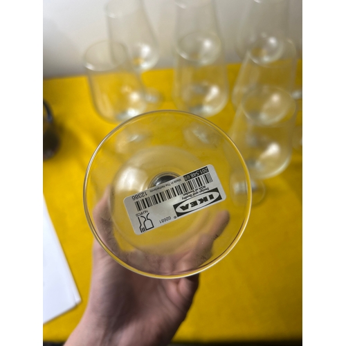 118 - 10x IKEA wine glasses - good overall condition