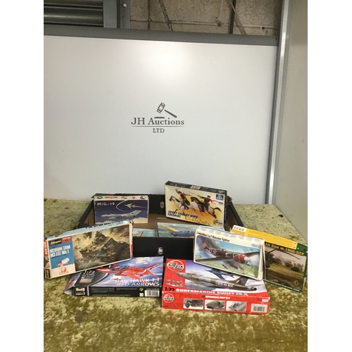 Selection of boxed model kits including Airfix, Revell and more