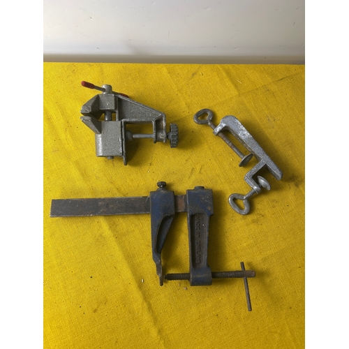 8 - 3x adjustable desk clamps inc Longbro