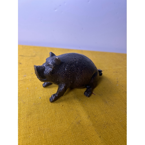 14 - Heavy brass pot belly big approx 15cm