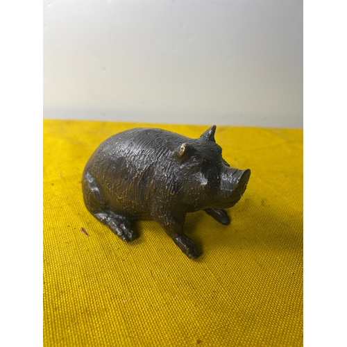 14 - Heavy brass pot belly big approx 15cm