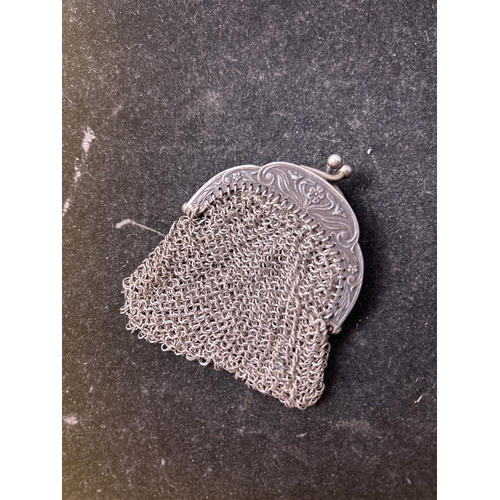 15 - Sterling silver small chainmail purse - 31.5g