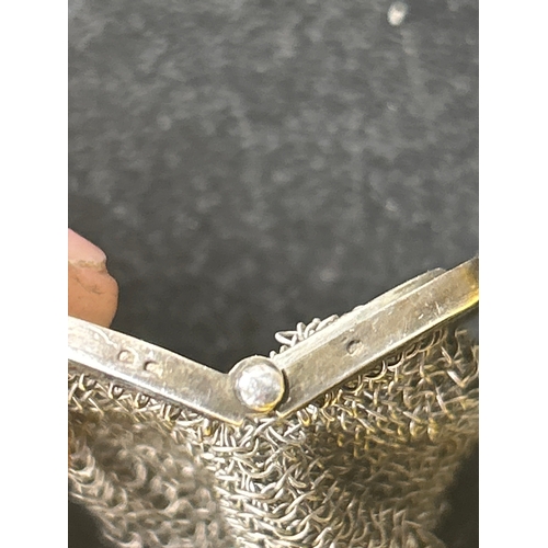 15 - Sterling silver small chainmail purse - 31.5g