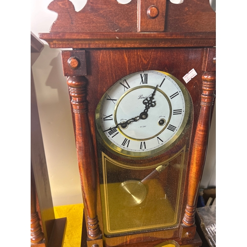 17 - 2x Lincoln 31 day decorative wall clocks