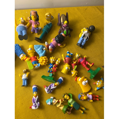 30 - Quantity of 90s and 00s Fox & other Simpsons miniature plastic characters