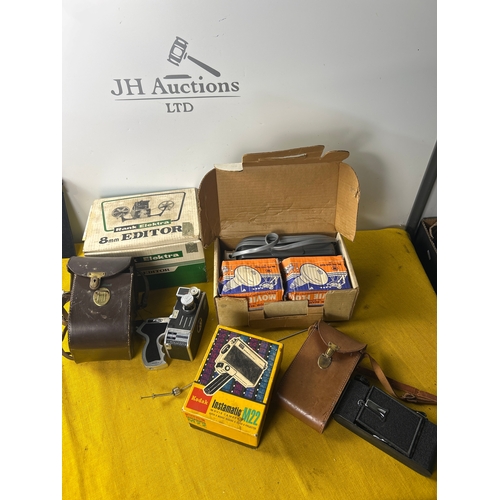 41 - Photography lot inc slide projector, Bolex camera and boxed Kodak camera