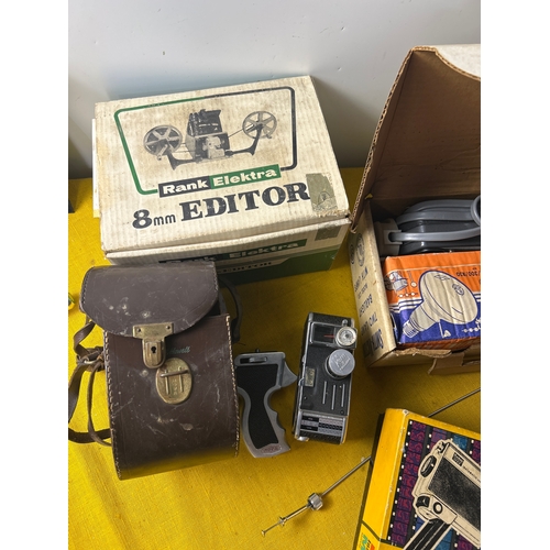 41 - Photography lot inc slide projector, Bolex camera and boxed Kodak camera