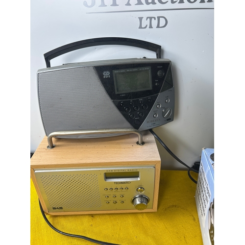 57 - Robert’s FM and Technika DAB radio with unused portable cd player