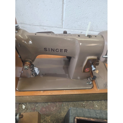 3 sewing machines including singer and universal sold untested