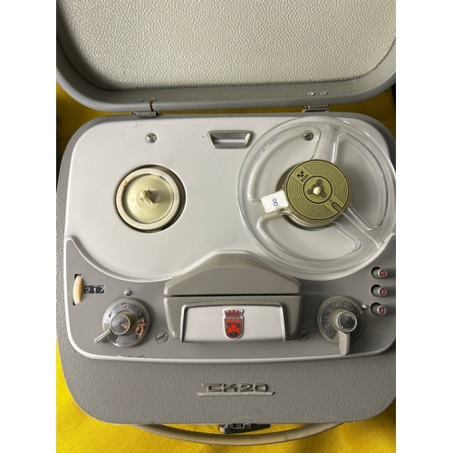24 - Grundig TK20 reel to reel tape recorder with case - clean - untested