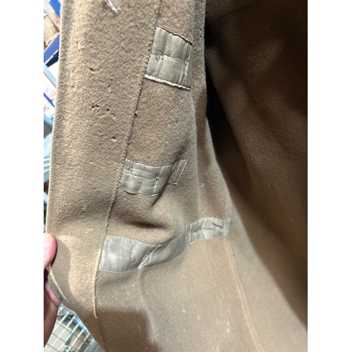 57 - Military 1953 pattern servcie duffle hooded coat - size illegible - looks to be size L/XL