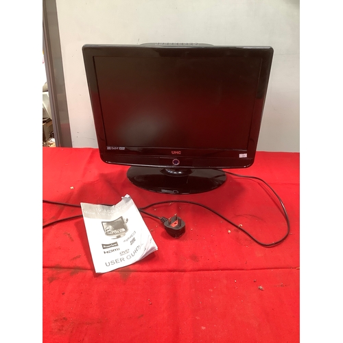 20 - UMC LCD 19” TV with built in DVD player. Comes with remote and manual