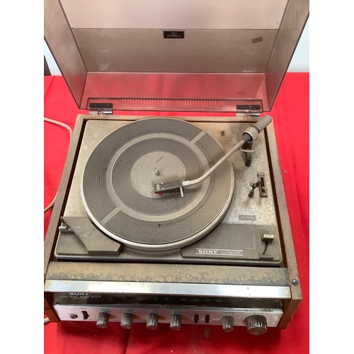 45 - Vintage Sony HP-211A stereo music system. Would benefit from a clean and some TLC - untested
