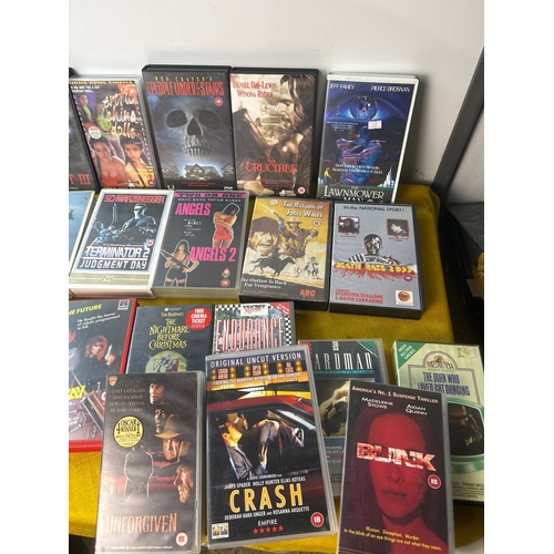 48 - Quantity of VHS tapes inc erotic china dolls, angels Hong Kong tough babes and more