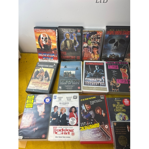48 - Quantity of VHS tapes inc erotic china dolls, angels Hong Kong tough babes and more
