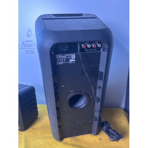 58 - Sony home audio powered speaker and pair of sharp small hifi speakers - untested