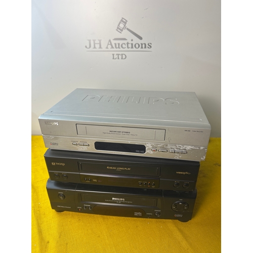59 - 3x VHS video recorders - untested