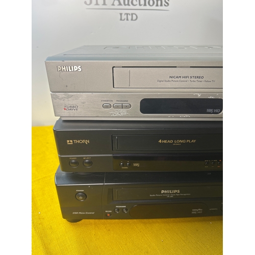 59 - 3x VHS video recorders - untested