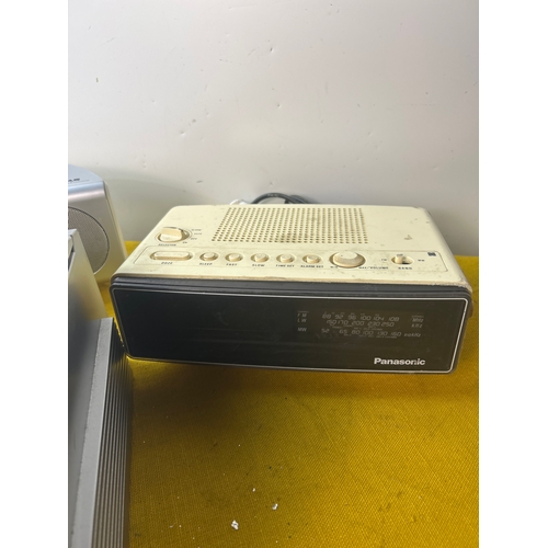 60 - 3x radio alarm clock units inc Sony, Panasonic and Robert’s - untested