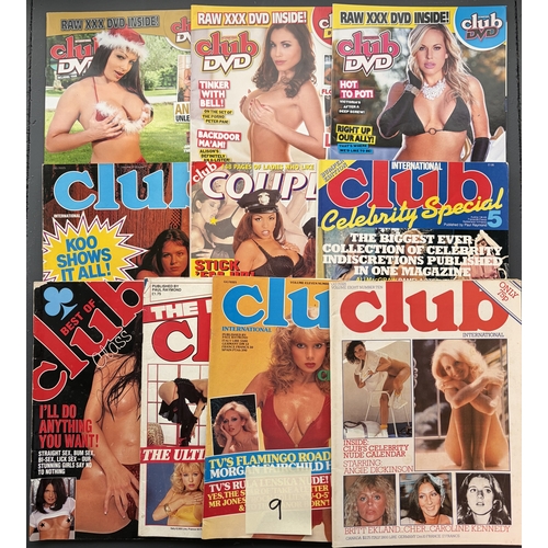 52 - Adult Magazines - Varied mix of men's magazines. Titles include Club DVD (No DVDs), Club, and Club C... 
