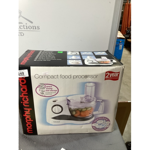 249 - Morphy Richards compact food processor in original box