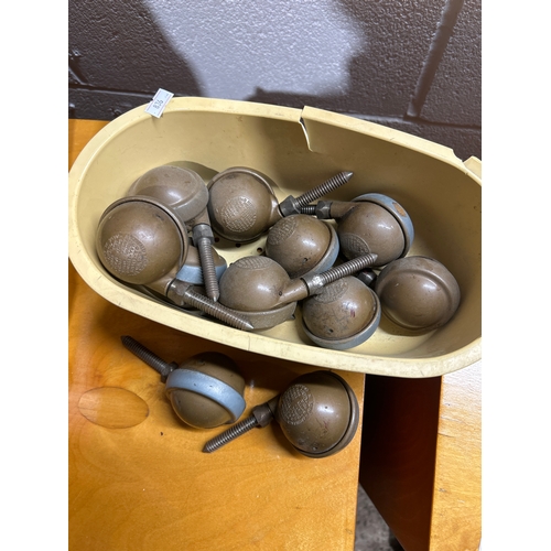 Set of Archibald Kenrick & sons castor wheels