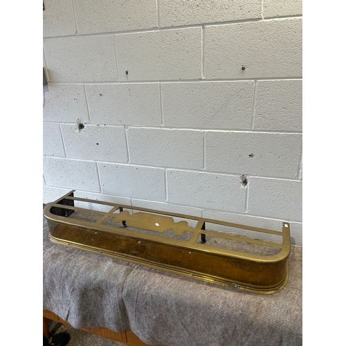 Solid brass fire guard fender - 4ft long