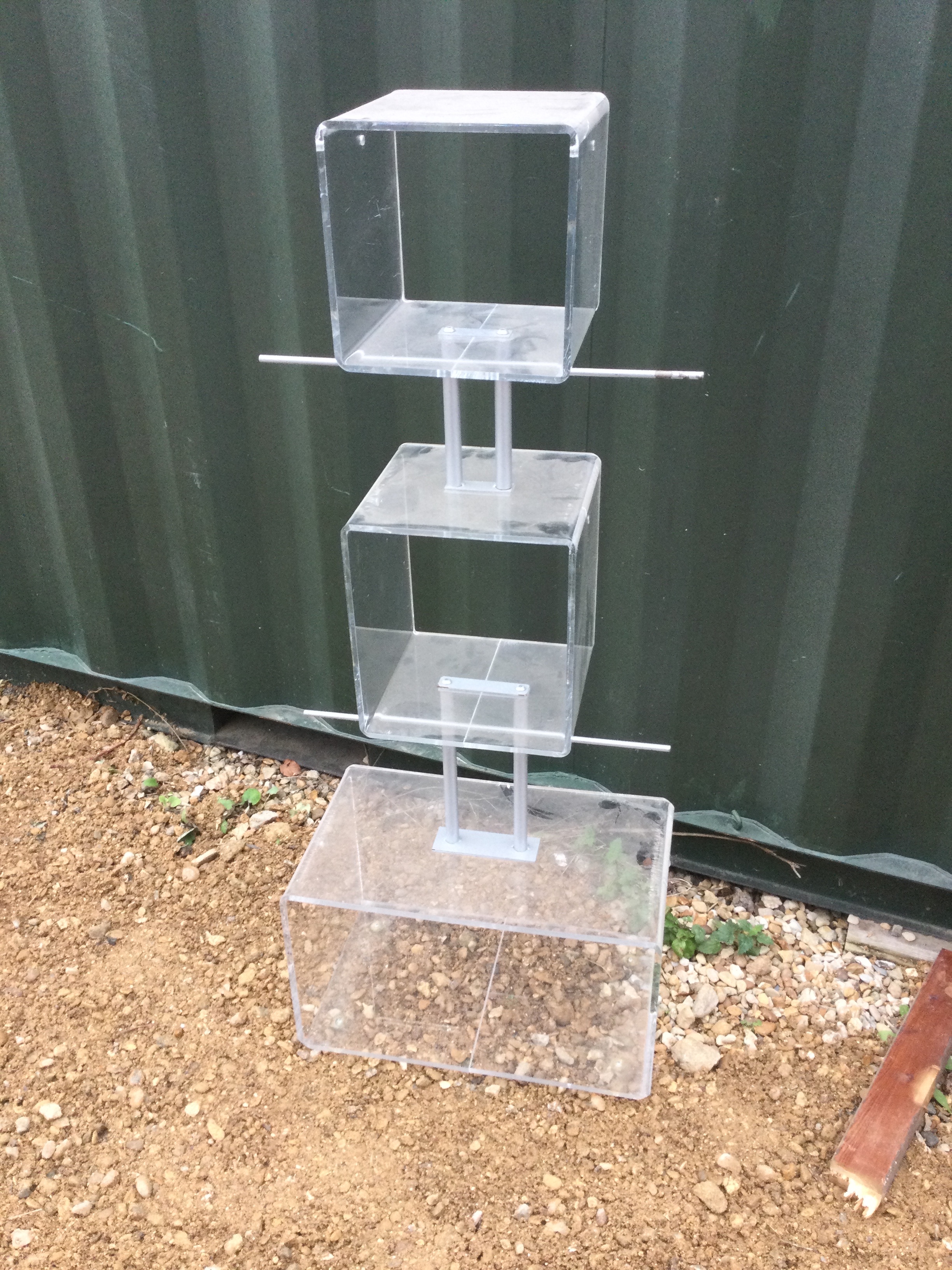 Perspex display stand approx 126cm high 52cm at the widest point
