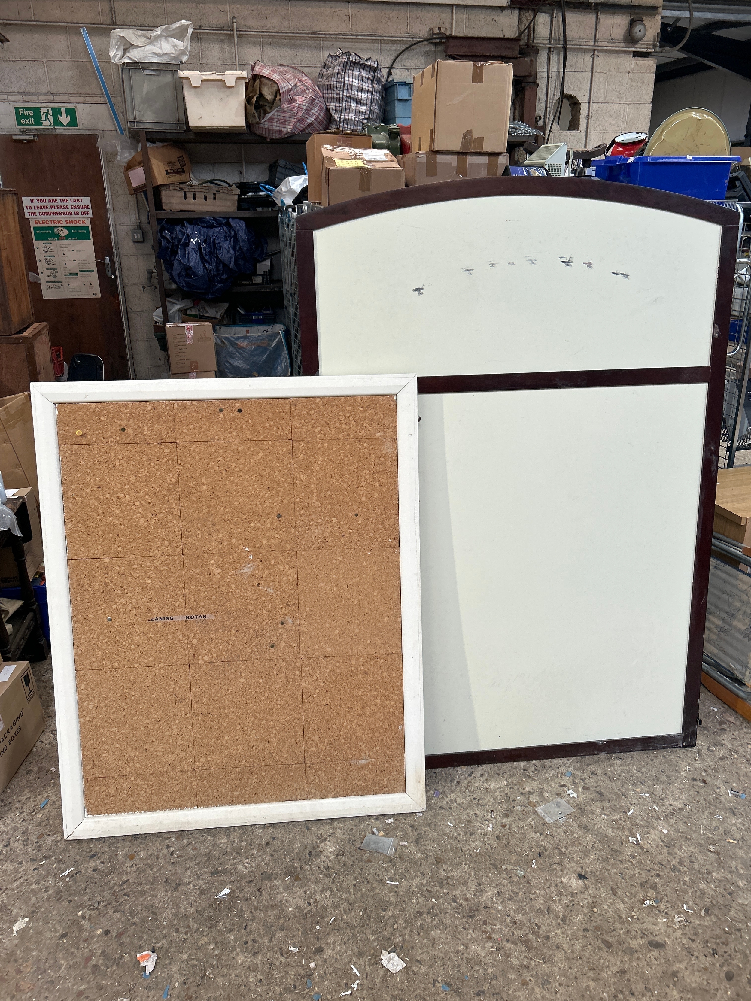 2x large pin boards - approx 6x5 and 4x3ft