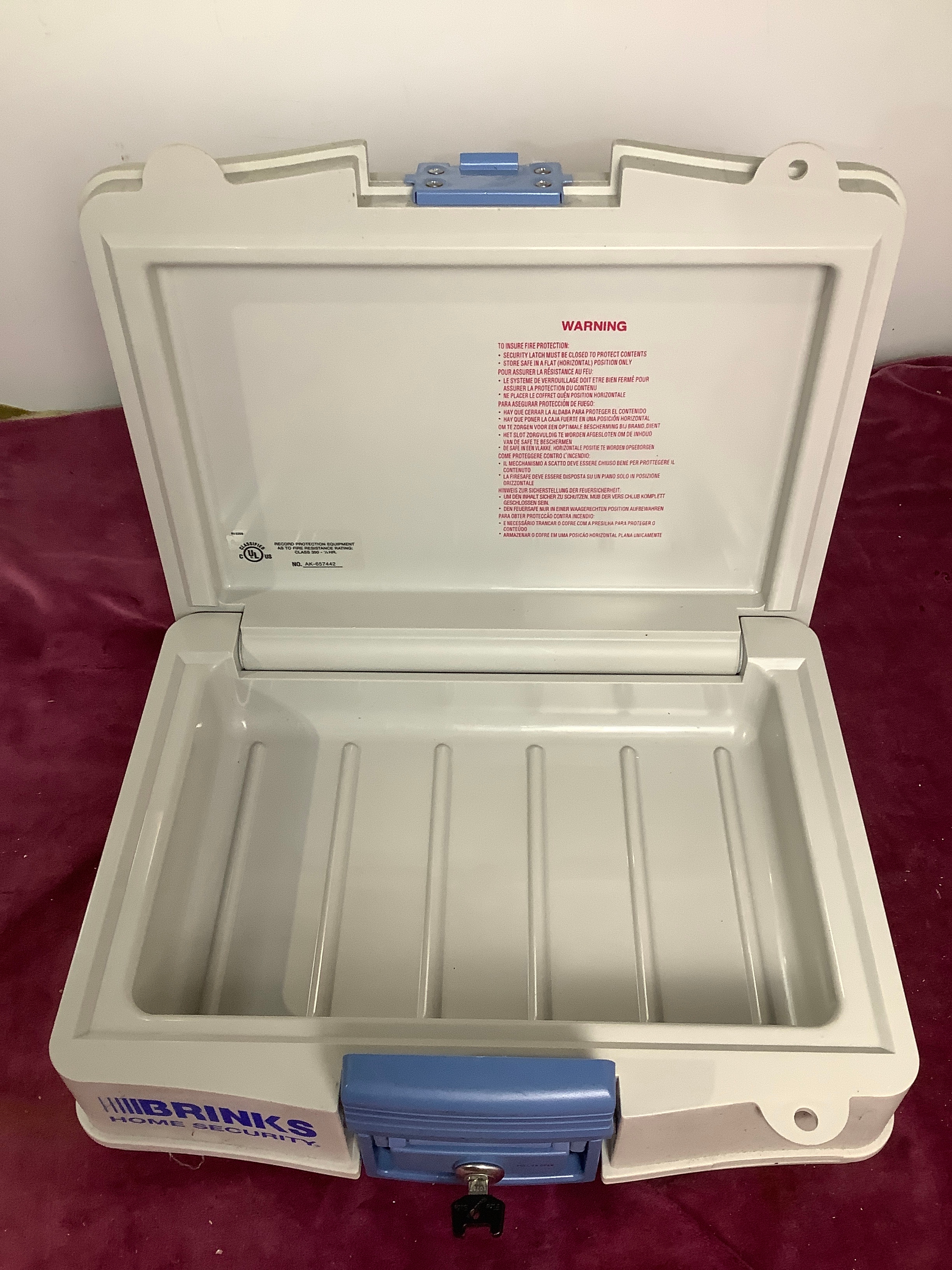Brinks Home Security fire resistant portable lock box