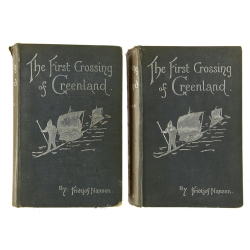 60 - NANSEN, FRIDTJOF - THE FIRST CROSSING OF GREENLAND London, Longmans, 1890. First English edition, tw... 