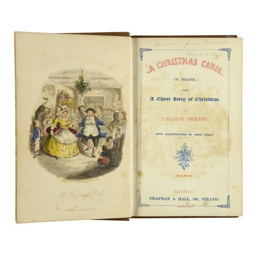 25 - DICKENS, CHARLES - A CHRISTMAS CAROL in prose. Being a Ghost Story of Christmas. London, Chapman and... 