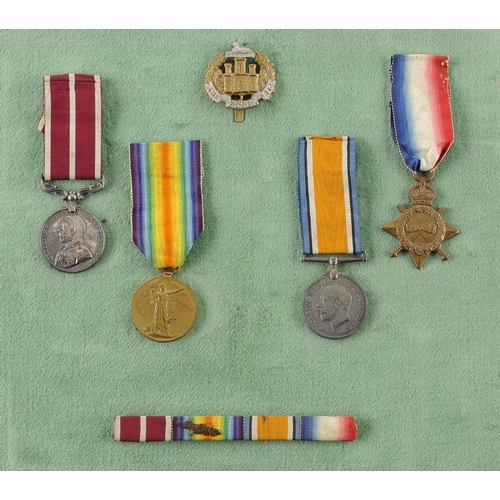 1206 - WORLD WAR ONE, GROUP OF FOUR  1914-15 Star, British War Medal, Victory Medal and Army Meritorious Se... 