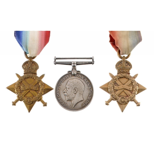 1216 - WORLD WAR ONE, PAIR  1914-15 Star and British War Medal, 1040 PTE F C GARFORTH 3-CO OF LOND Y and 19... 