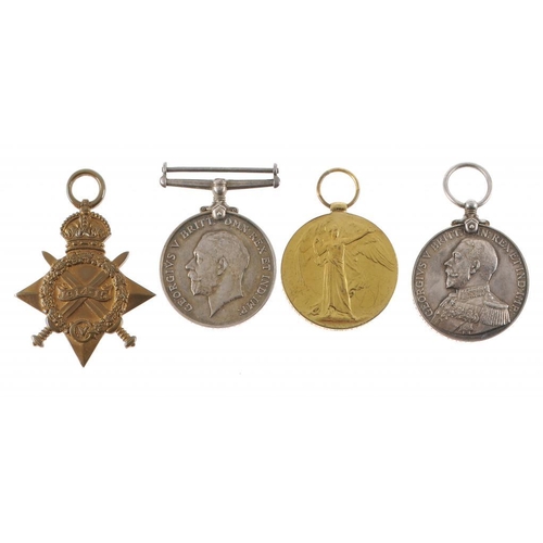 1222 - WORLD WAR ONE GROUP OF FOUR,  1914-15 Star, British War Medal, Victory Medal and Royal Fleet Reserve... 