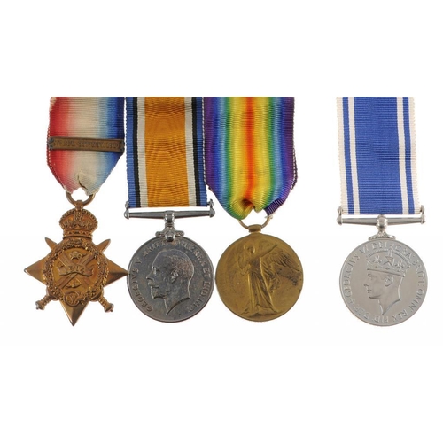 1224 - WORLD WAR ONE, GROUP OF THREE  1914 Star 5th  Aug-22nd Nov 1914 clasp, British War Medal and Victory... 