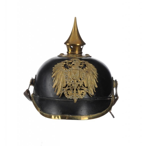 1238 - A BADEN INFANTRY PICKELHAUBE, EARLY 20TH C  with black leather lining