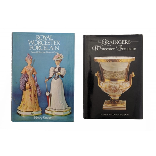 237 - REFERENCE BOOKS.  SANDON (H & J) GRAINGER'S WORCESTER PORCELAIN  illustrated, cloth, dust jacket, 19... 