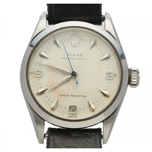 116 - A ROLEX STAINLESS STEEL GENTLEMAN'S WRISTWATCH  OYSTER ROYAL  Ref 6246, No 234891, with calibre 210 ... 