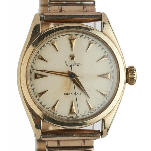 119 - A ROLEX 9CT GOLD GENTLEMAN'S WRISTWATCH OYSTER  Ref 6022, No 840475, with calibre 710 movement, 32mm... 