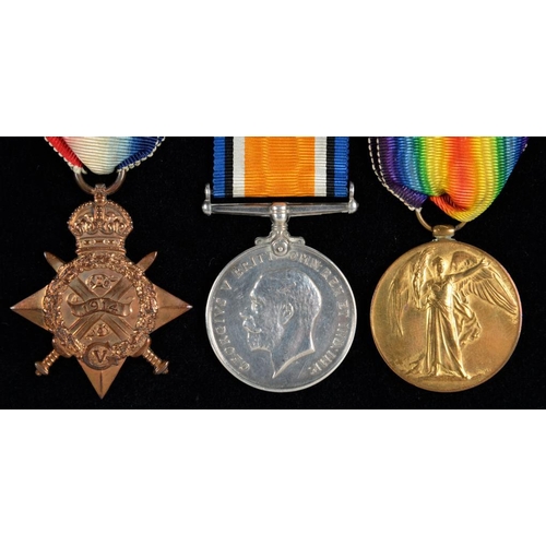 858 - WORLD WAR ONE GROUP OF THREE  1914 Star, British War Medal and Victory Medal 61699 CPL F CAMP RFA [6... 