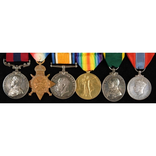 867 - WORLD WAR ONE DCM GROUP OF SIX  Distinguished Conduct Medal, 1914-15 Star, British War Medal, Victor... 