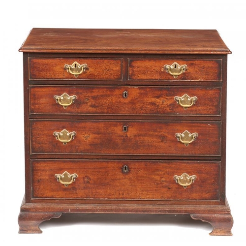 974 - A GEORGE III MAHOGANY CHEST OF DRAWERS, C1780   78cm h; 52 x 85cm