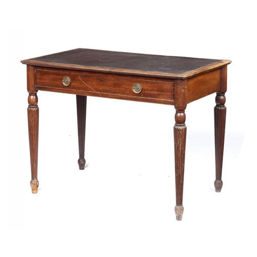 994 - A GEORGE IV MAHOGANY WRITING TABLE, C1830 fitted with a drawer, 79cm h; 61 x 102cm